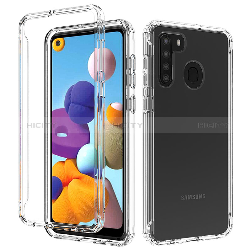 Funda Silicona Carcasa Ultrafina Transparente Goma Frontal y Trasera 360 Grados Gradiente JX1 para Samsung Galaxy A21s