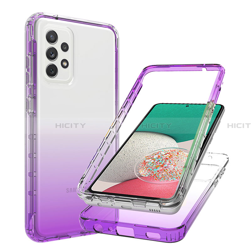 Funda Silicona Carcasa Ultrafina Transparente Goma Frontal y Trasera 360 Grados Gradiente JX1 para Samsung Galaxy A33 5G