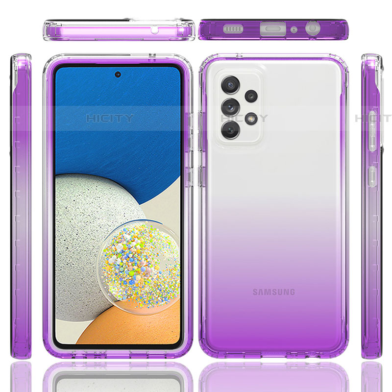 Funda Silicona Carcasa Ultrafina Transparente Goma Frontal y Trasera 360 Grados Gradiente JX1 para Samsung Galaxy A73 5G