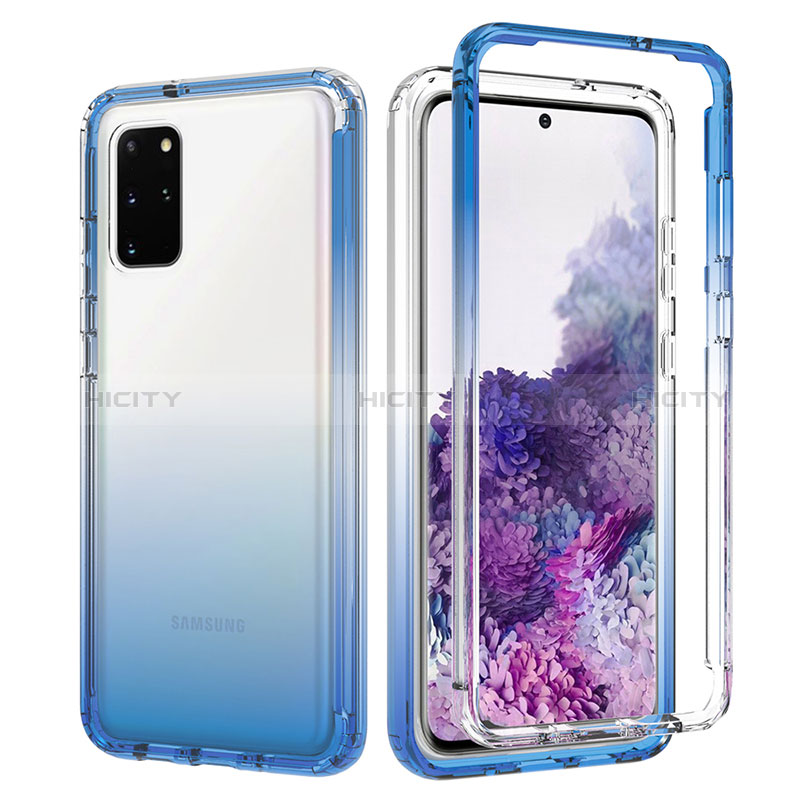 Funda Silicona Carcasa Ultrafina Transparente Goma Frontal y Trasera 360 Grados Gradiente JX1 para Samsung Galaxy S20 Plus 5G