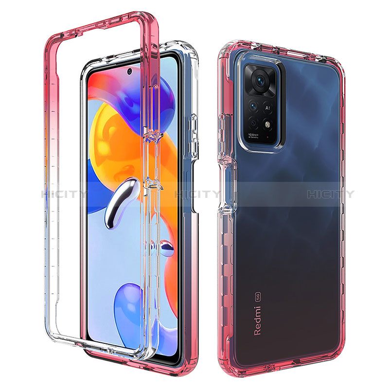 Funda Silicona Carcasa Ultrafina Transparente Goma Frontal y Trasera 360 Grados Gradiente JX1 para Xiaomi Redmi Note 11 Pro 5G