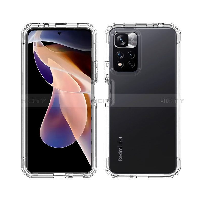 Funda Silicona Carcasa Ultrafina Transparente Goma Frontal y Trasera 360 Grados Gradiente JX1 para Xiaomi Redmi Note 11 Pro+ Plus 5G