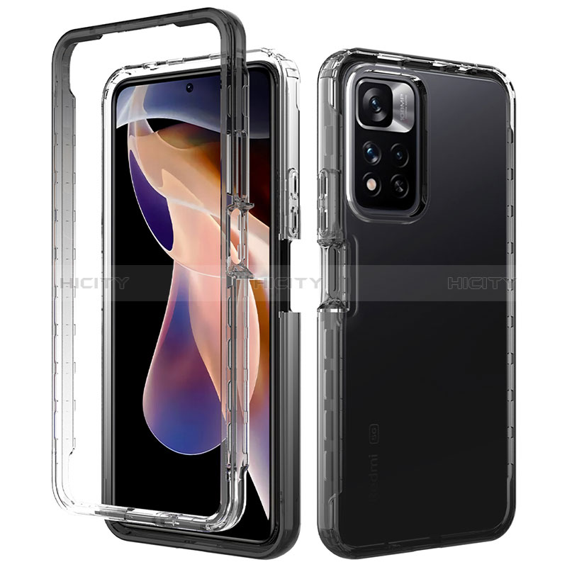 Funda Silicona Carcasa Ultrafina Transparente Goma Frontal y Trasera 360 Grados Gradiente JX1 para Xiaomi Redmi Note 11 Pro+ Plus 5G