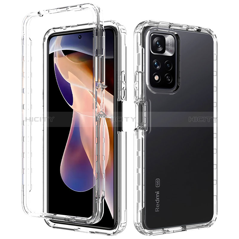 Funda Silicona Carcasa Ultrafina Transparente Goma Frontal y Trasera 360 Grados Gradiente JX1 para Xiaomi Redmi Note 11 Pro+ Plus 5G