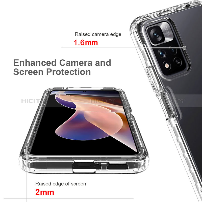 Funda Silicona Carcasa Ultrafina Transparente Goma Frontal y Trasera 360 Grados Gradiente JX1 para Xiaomi Redmi Note 11 Pro+ Plus 5G
