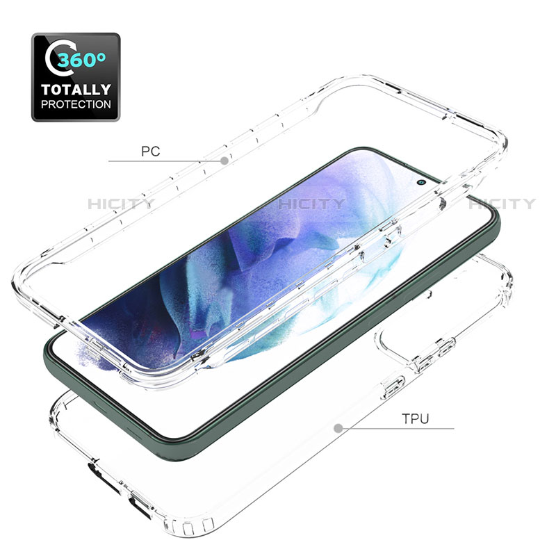 Funda Silicona Carcasa Ultrafina Transparente Goma Frontal y Trasera 360 Grados Gradiente M01 para Samsung Galaxy S21 FE 5G