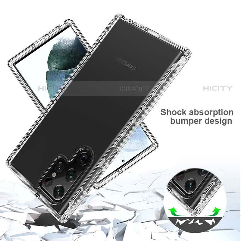 Funda Silicona Carcasa Ultrafina Transparente Goma Frontal y Trasera 360 Grados Gradiente M01 para Samsung Galaxy S21 Ultra 5G