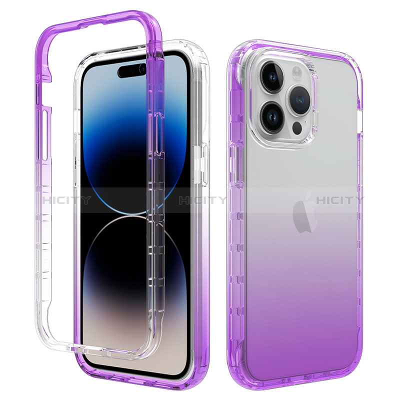 Funda Silicona Carcasa Ultrafina Transparente Goma Frontal y Trasera 360 Grados Gradiente para Apple iPhone 13 Pro