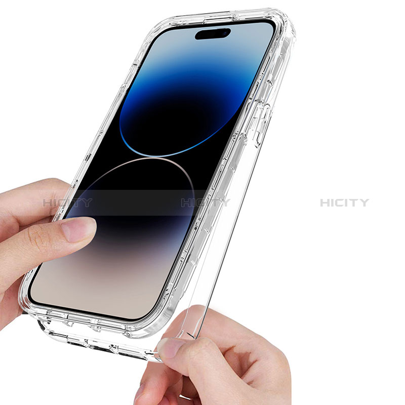 Funda Silicona Carcasa Ultrafina Transparente Goma Frontal y Trasera 360 Grados Gradiente para Apple iPhone 14 Pro