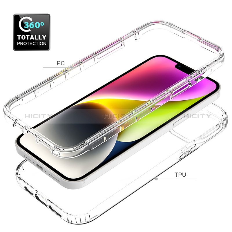 Funda Silicona Carcasa Ultrafina Transparente Goma Frontal y Trasera 360 Grados Gradiente para Apple iPhone 15 Plus