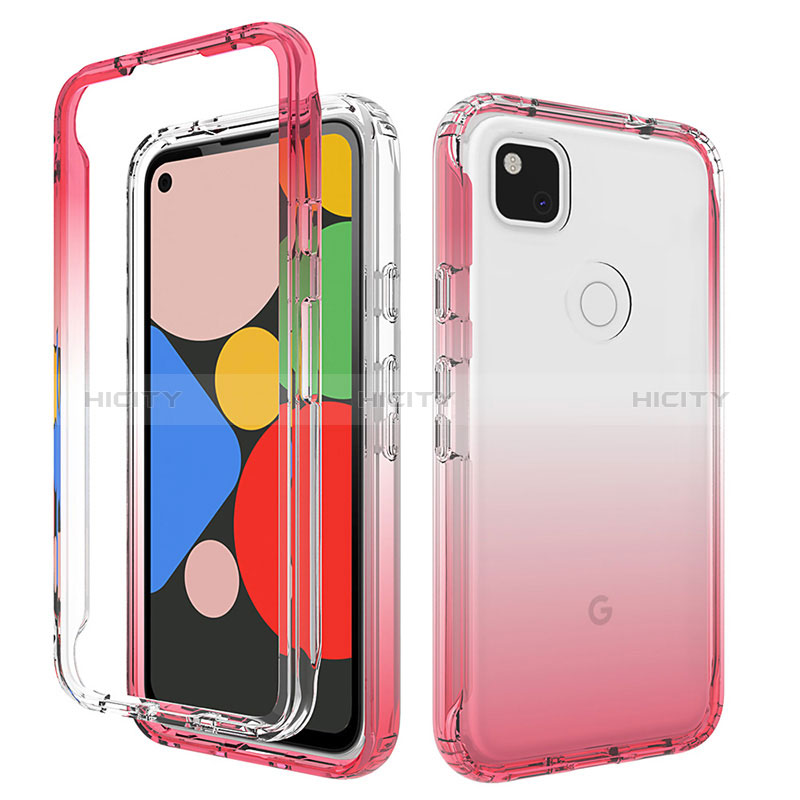 Funda Silicona Carcasa Ultrafina Transparente Goma Frontal y Trasera 360 Grados Gradiente para Google Pixel 4a