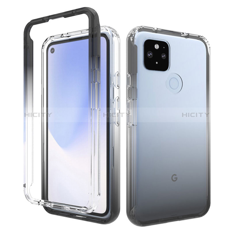 Funda Silicona Carcasa Ultrafina Transparente Goma Frontal y Trasera 360 Grados Gradiente para Google Pixel 4a 5G