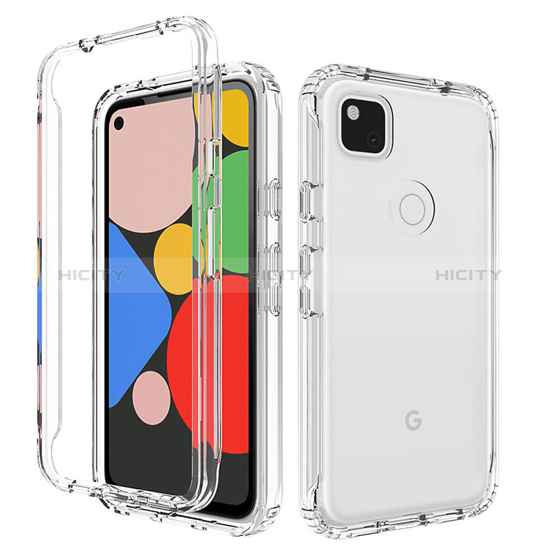 Funda Silicona Carcasa Ultrafina Transparente Goma Frontal y Trasera 360 Grados Gradiente para Google Pixel 4a