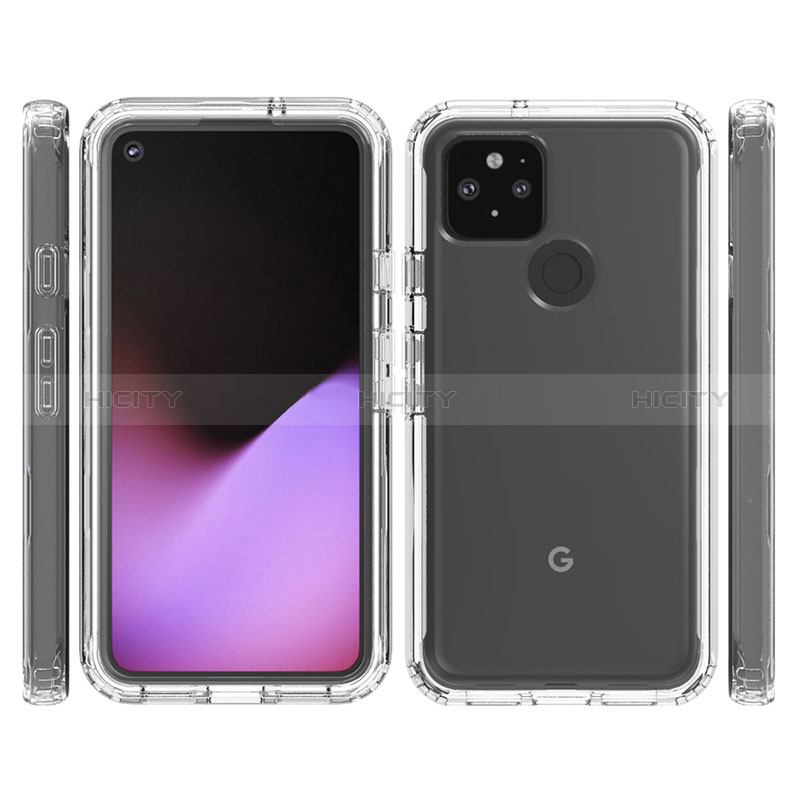 Funda Silicona Carcasa Ultrafina Transparente Goma Frontal y Trasera 360 Grados Gradiente para Google Pixel 5