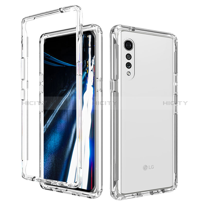 Funda Silicona Carcasa Ultrafina Transparente Goma Frontal y Trasera 360 Grados Gradiente para LG Velvet 4G