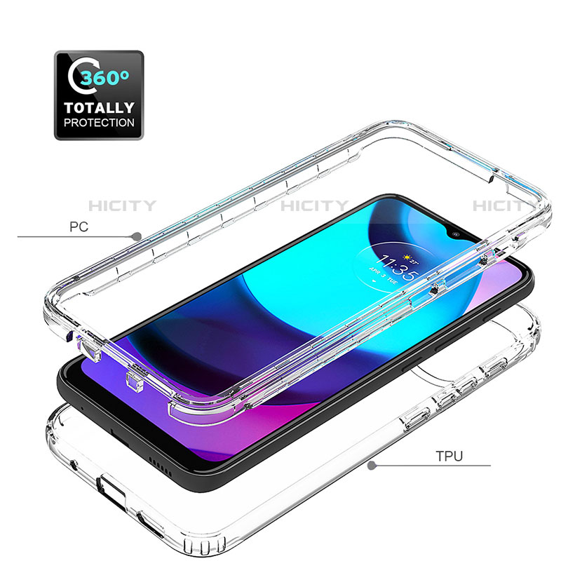 Funda Silicona Carcasa Ultrafina Transparente Goma Frontal y Trasera 360 Grados Gradiente para Motorola Moto E30