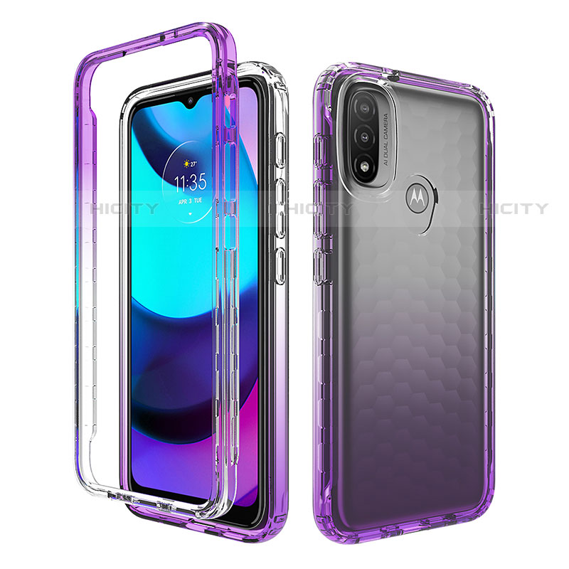 Funda Silicona Carcasa Ultrafina Transparente Goma Frontal y Trasera 360 Grados Gradiente para Motorola Moto E40