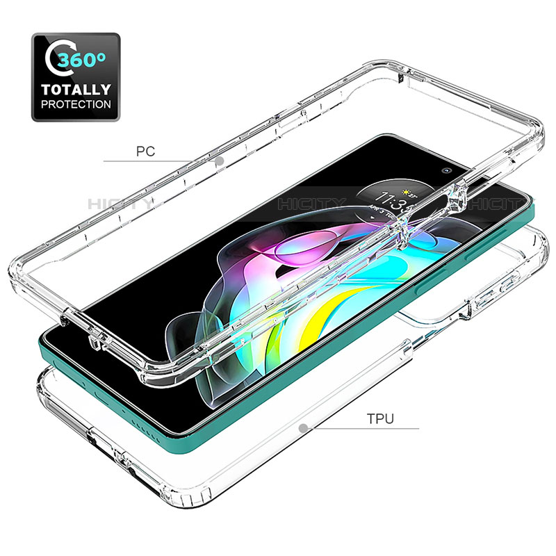 Funda Silicona Carcasa Ultrafina Transparente Goma Frontal y Trasera 360 Grados Gradiente para Motorola Moto Edge 20 5G