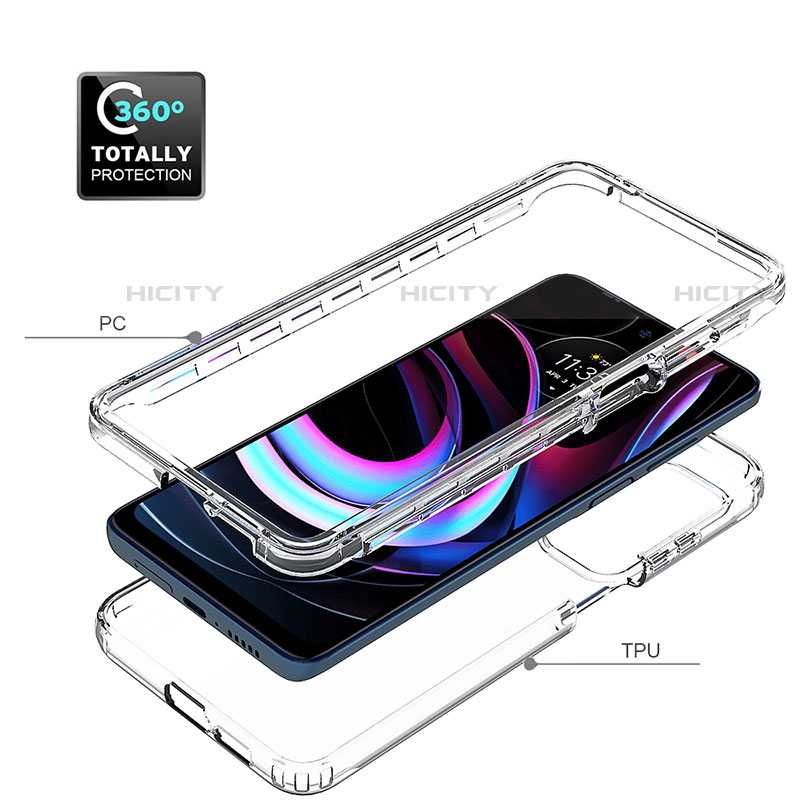 Funda Silicona Carcasa Ultrafina Transparente Goma Frontal y Trasera 360 Grados Gradiente para Motorola Moto Edge (2021) 5G