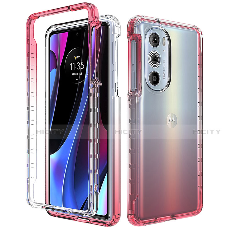 Funda Silicona Carcasa Ultrafina Transparente Goma Frontal y Trasera 360 Grados Gradiente para Motorola Moto Edge 30 Pro 5G