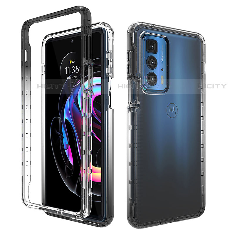 Funda Silicona Carcasa Ultrafina Transparente Goma Frontal y Trasera 360 Grados Gradiente para Motorola Moto Edge S Pro 5G