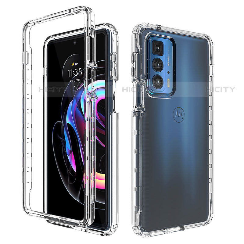 Funda Silicona Carcasa Ultrafina Transparente Goma Frontal y Trasera 360 Grados Gradiente para Motorola Moto Edge S Pro 5G