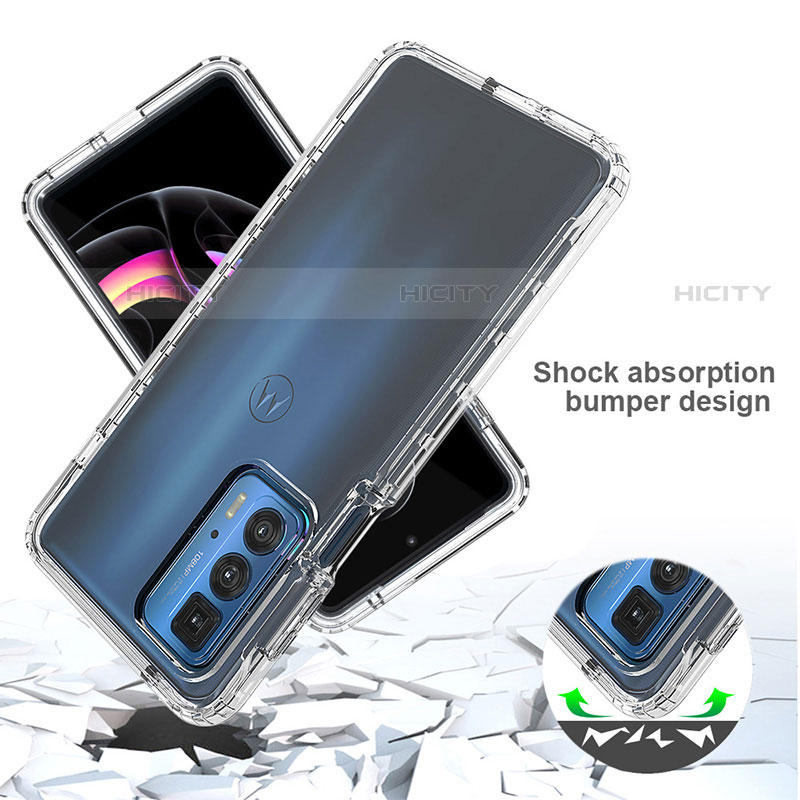 Funda Silicona Carcasa Ultrafina Transparente Goma Frontal y Trasera 360 Grados Gradiente para Motorola Moto Edge S Pro 5G