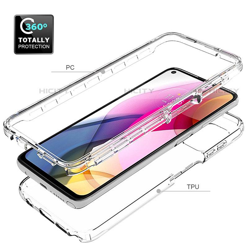 Funda Silicona Carcasa Ultrafina Transparente Goma Frontal y Trasera 360 Grados Gradiente para Motorola Moto G Stylus (2021)