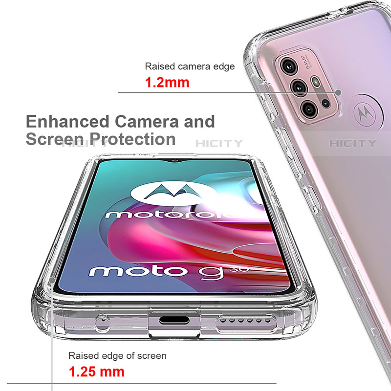 Funda Silicona Carcasa Ultrafina Transparente Goma Frontal y Trasera 360 Grados Gradiente para Motorola Moto G10