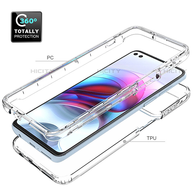 Funda Silicona Carcasa Ultrafina Transparente Goma Frontal y Trasera 360 Grados Gradiente para Motorola Moto G100 5G