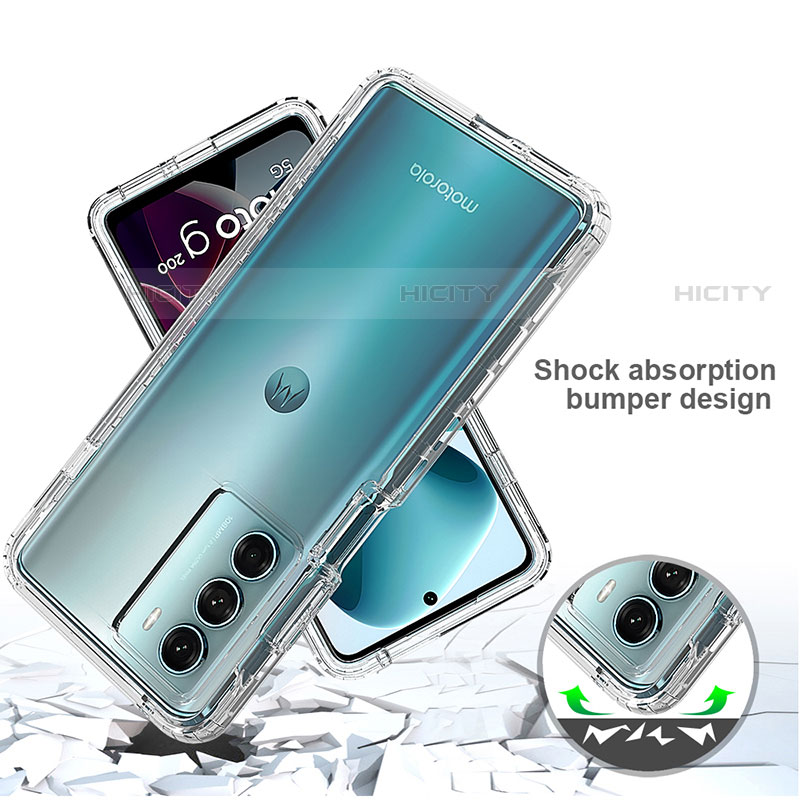 Funda Silicona Carcasa Ultrafina Transparente Goma Frontal y Trasera 360 Grados Gradiente para Motorola Moto G200 5G