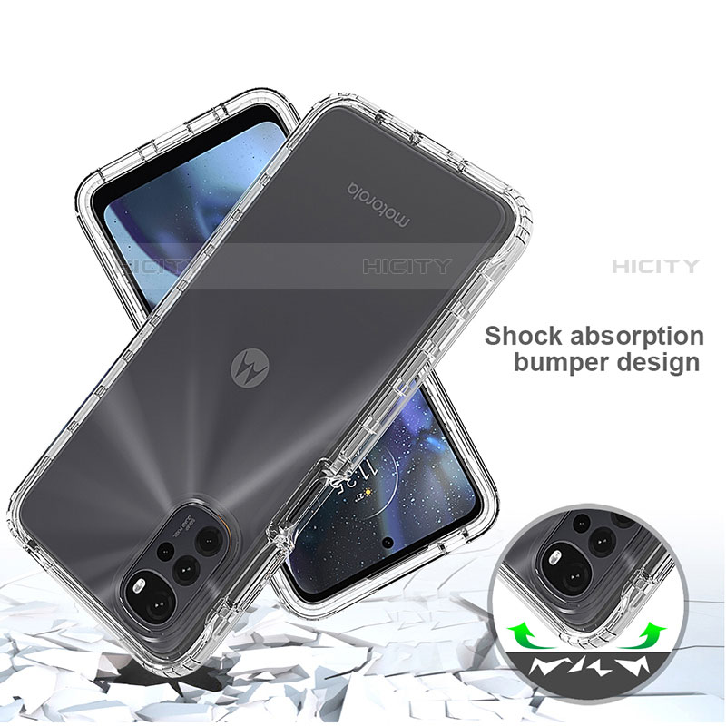 Funda Silicona Carcasa Ultrafina Transparente Goma Frontal y Trasera 360 Grados Gradiente para Motorola Moto G22