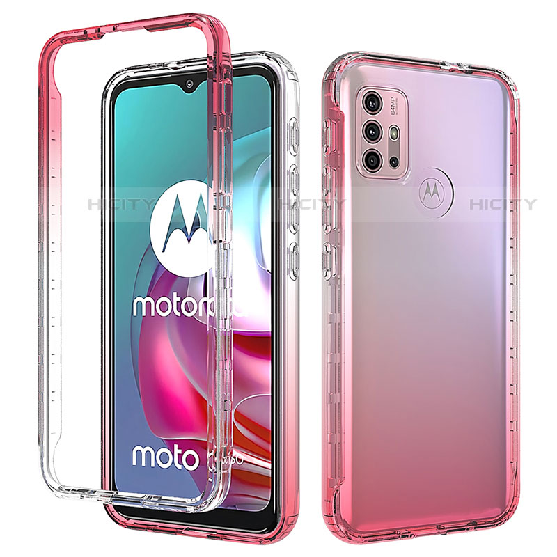 Funda Silicona Carcasa Ultrafina Transparente Goma Frontal y Trasera 360 Grados Gradiente para Motorola Moto G30