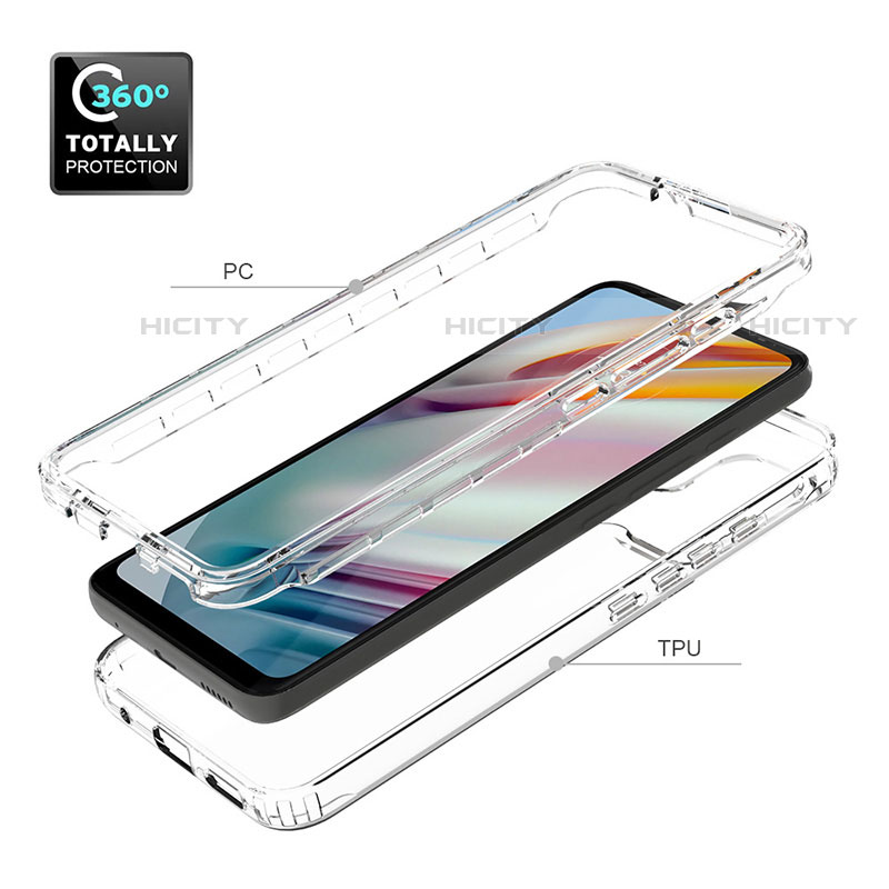 Funda Silicona Carcasa Ultrafina Transparente Goma Frontal y Trasera 360 Grados Gradiente para Motorola Moto G40 Fusion