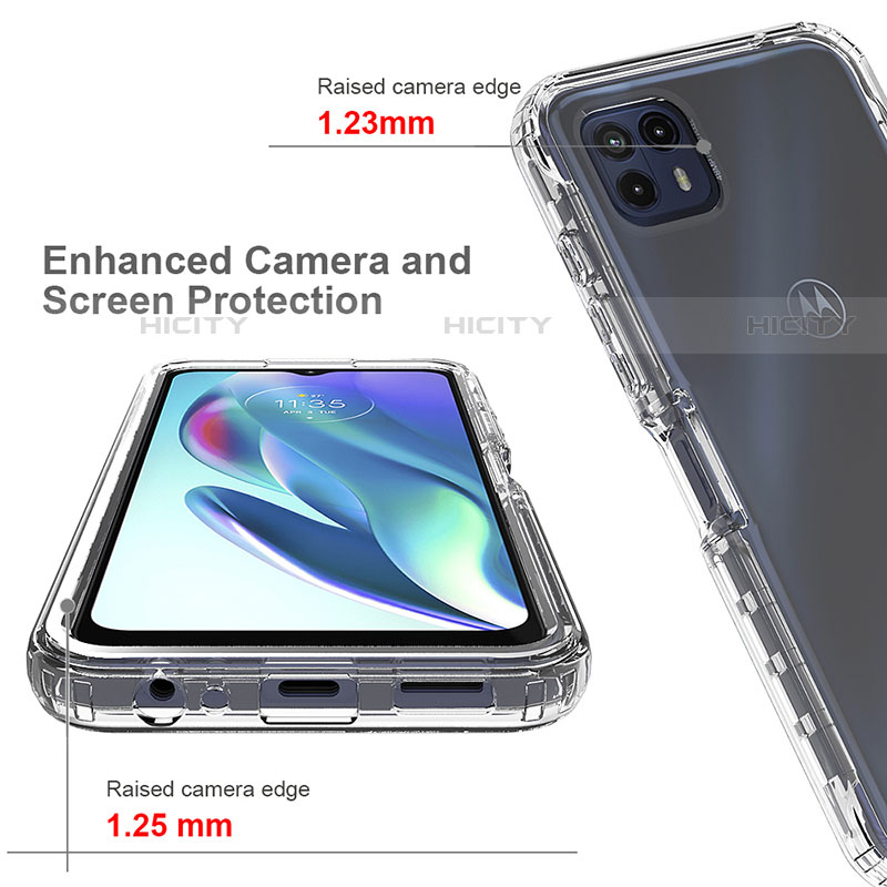 Funda Silicona Carcasa Ultrafina Transparente Goma Frontal y Trasera 360 Grados Gradiente para Motorola Moto G50 5G