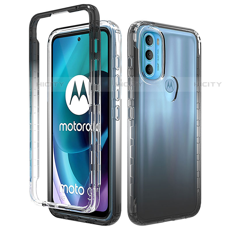 Funda Silicona Carcasa Ultrafina Transparente Goma Frontal y Trasera 360 Grados Gradiente para Motorola Moto G71 5G