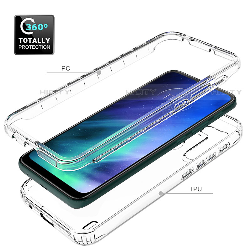 Funda Silicona Carcasa Ultrafina Transparente Goma Frontal y Trasera 360 Grados Gradiente para Motorola Moto One Fusion