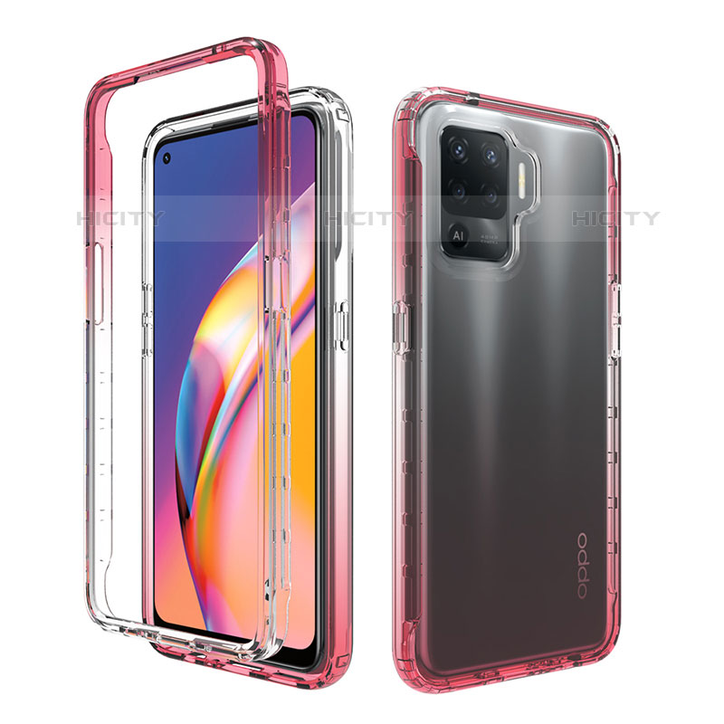 Funda Silicona Carcasa Ultrafina Transparente Goma Frontal y Trasera 360 Grados Gradiente para Oppo F19 Pro