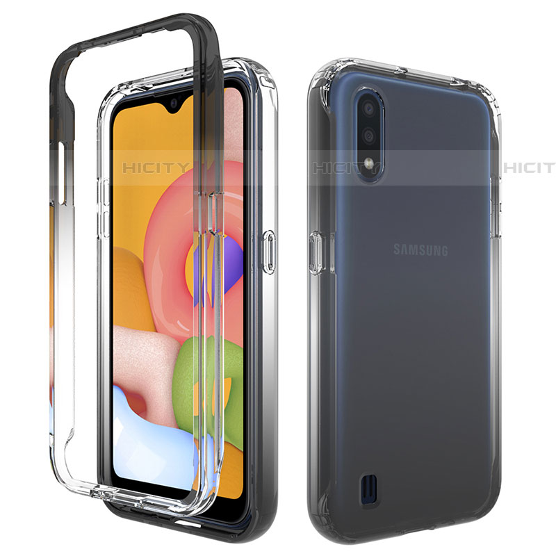 Funda Silicona Carcasa Ultrafina Transparente Goma Frontal y Trasera 360 Grados Gradiente para Samsung Galaxy A01 SM-A015