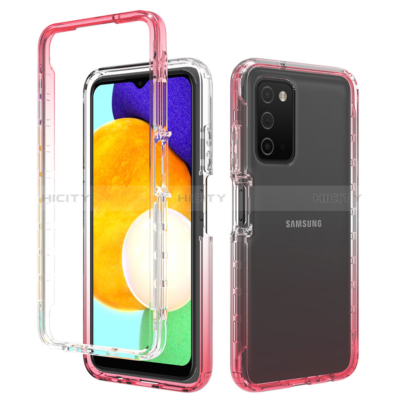 Funda Silicona Carcasa Ultrafina Transparente Goma Frontal y Trasera 360 Grados Gradiente para Samsung Galaxy A02s