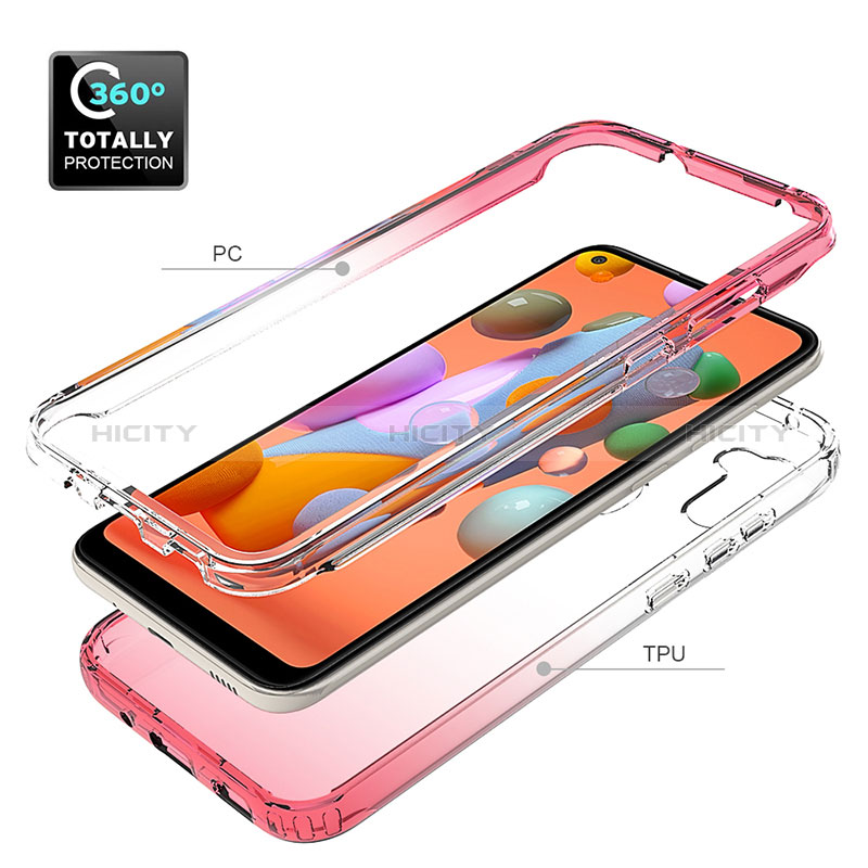 Funda Silicona Carcasa Ultrafina Transparente Goma Frontal y Trasera 360 Grados Gradiente para Samsung Galaxy A11