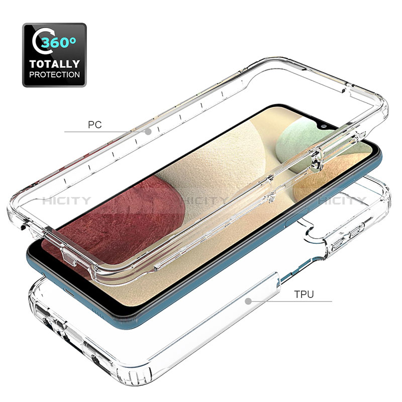 Funda Silicona Carcasa Ultrafina Transparente Goma Frontal y Trasera 360 Grados Gradiente para Samsung Galaxy A12