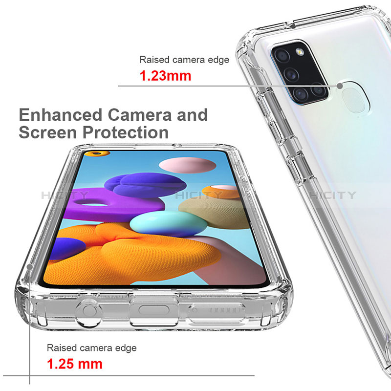 Funda Silicona Carcasa Ultrafina Transparente Goma Frontal y Trasera 360 Grados Gradiente para Samsung Galaxy A21s