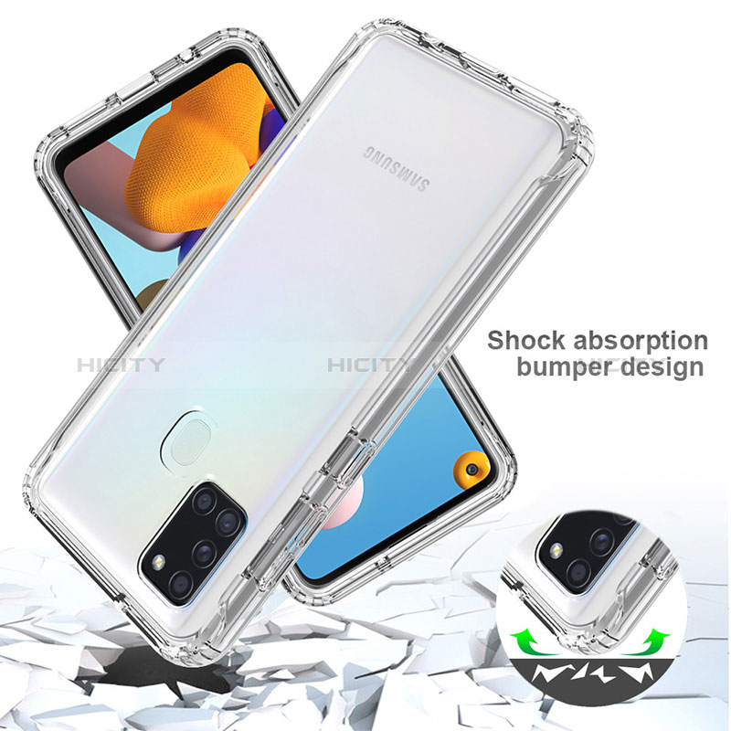 Funda Silicona Carcasa Ultrafina Transparente Goma Frontal y Trasera 360 Grados Gradiente para Samsung Galaxy A21s