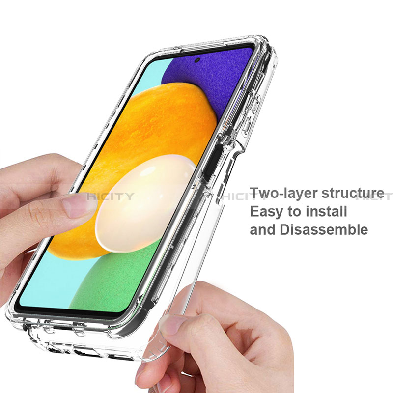 Funda Silicona Carcasa Ultrafina Transparente Goma Frontal y Trasera 360 Grados Gradiente para Samsung Galaxy A22 5G