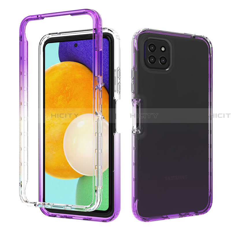 Funda Silicona Carcasa Ultrafina Transparente Goma Frontal y Trasera 360 Grados Gradiente para Samsung Galaxy A22 5G