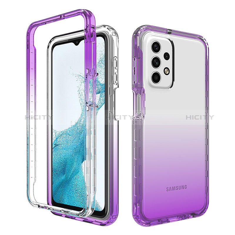 Funda Silicona Carcasa Ultrafina Transparente Goma Frontal y Trasera 360 Grados Gradiente para Samsung Galaxy A23 5G