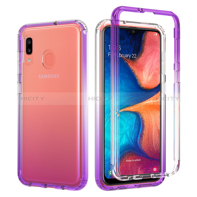 Funda Silicona Carcasa Ultrafina Transparente Goma Frontal y Trasera 360 Grados Gradiente para Samsung Galaxy A30