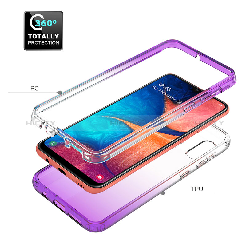 Funda Silicona Carcasa Ultrafina Transparente Goma Frontal y Trasera 360 Grados Gradiente para Samsung Galaxy A30