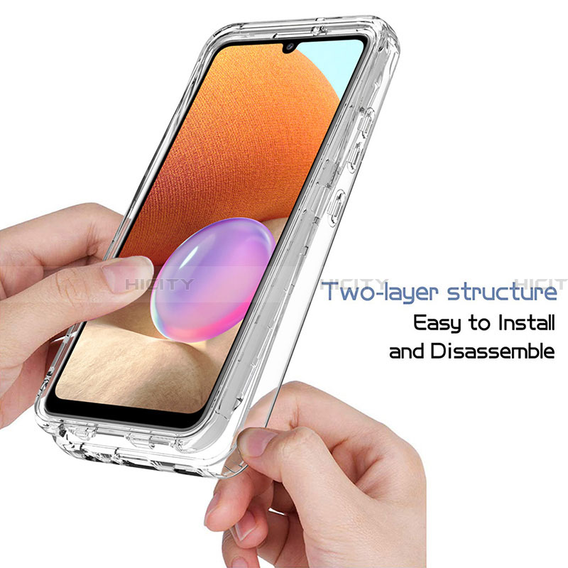 Funda Silicona Carcasa Ultrafina Transparente Goma Frontal y Trasera 360 Grados Gradiente para Samsung Galaxy A32 5G